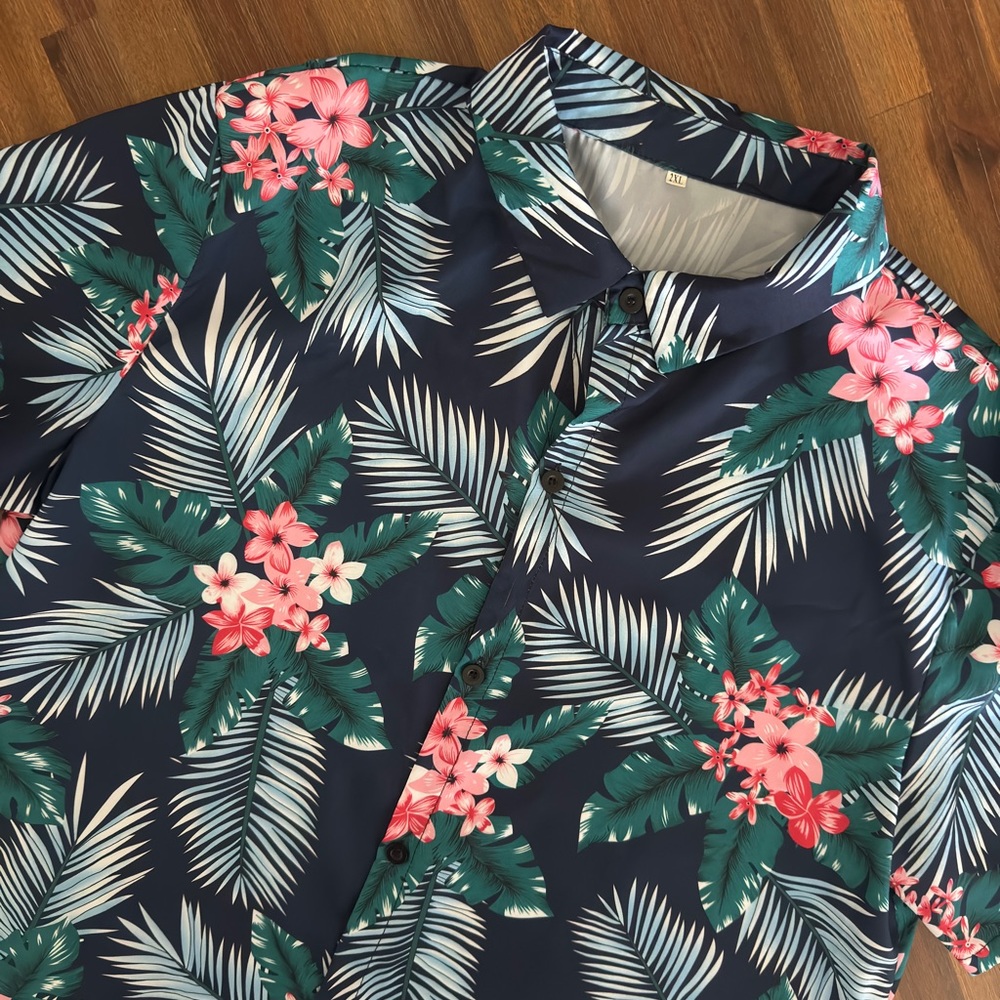 Silky Hawaiian Shirt for chill or golf.
